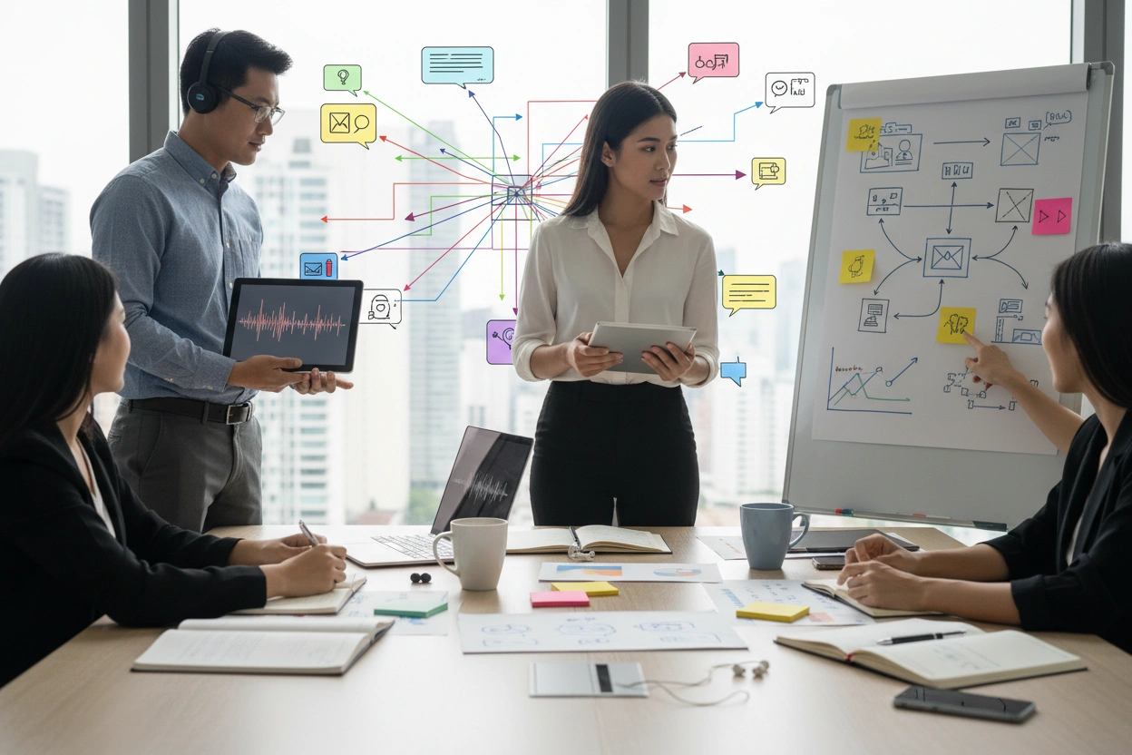 Professional image illustrating Understanding Sales Call Transcripts Marketing