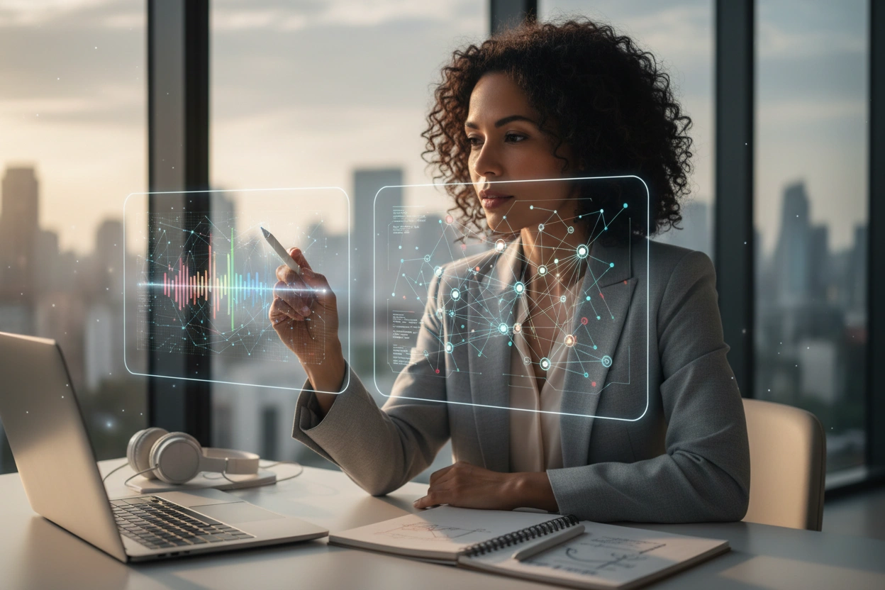 Professional image illustrating How to Extract Actionable Insights from Sales Call Transcripts