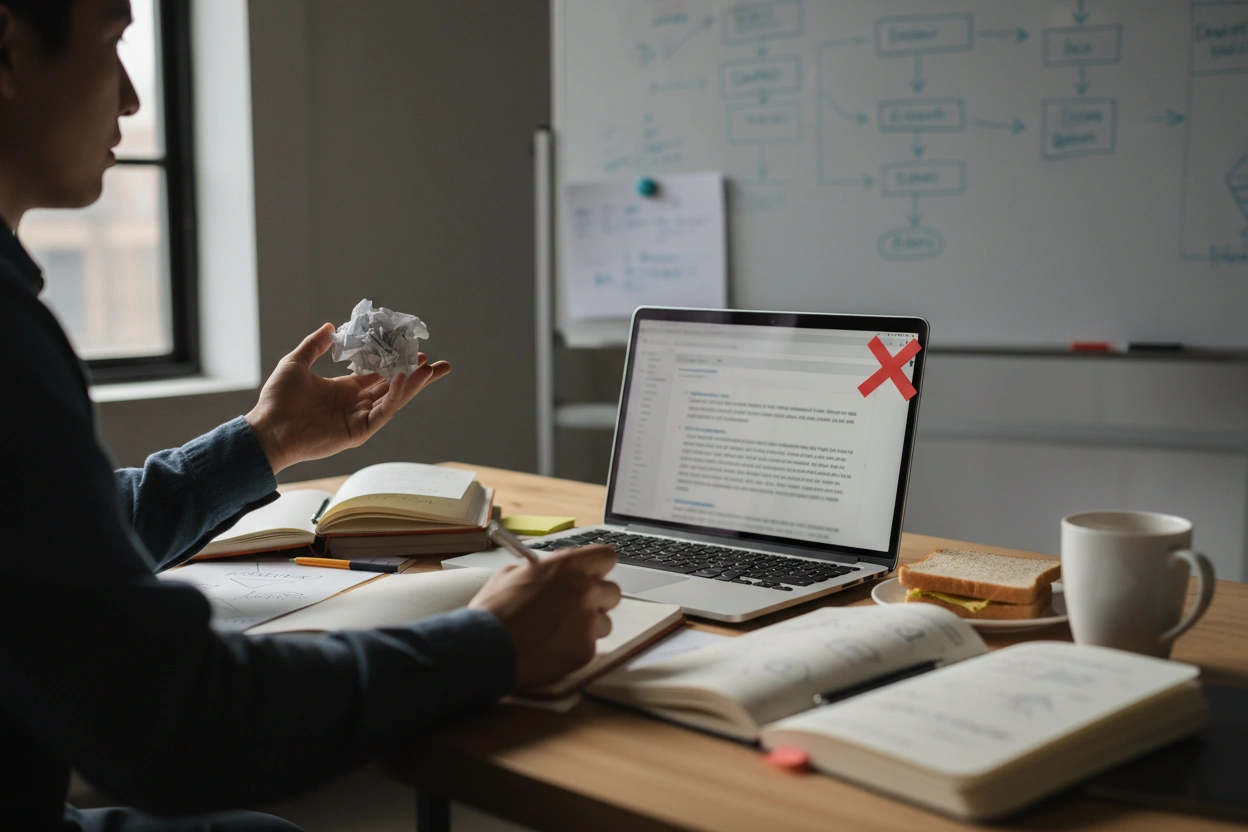 Professional image illustrating Common Mistakes in Sales Call Transcripts Marketing