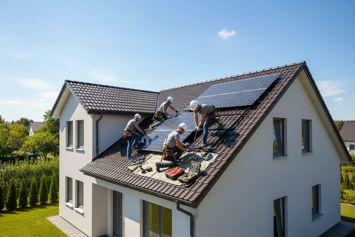 Professional image illustrating Detailed Steps for Solar Panel Installation