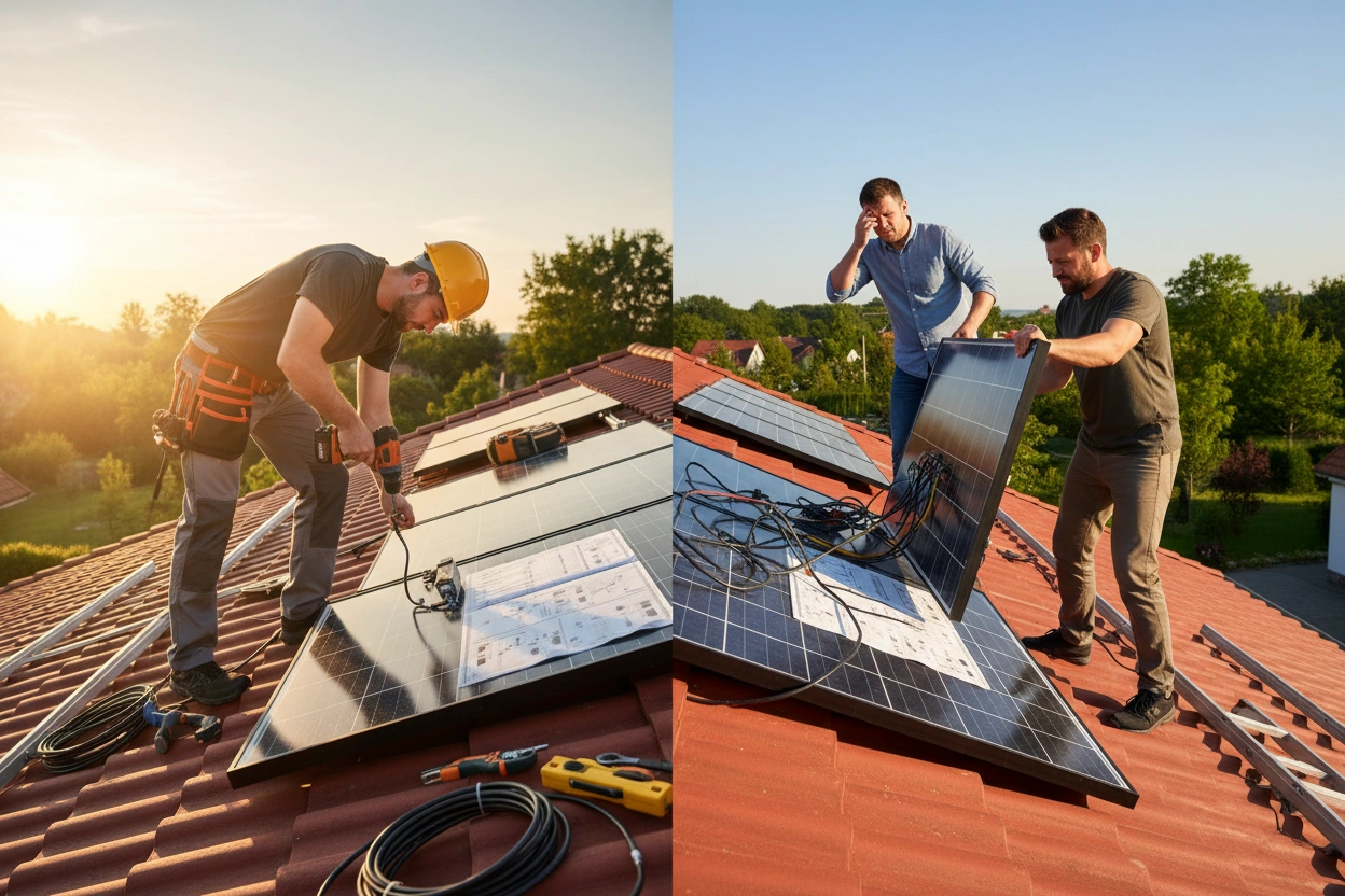 Professional image illustrating DIY vs Professional Installation