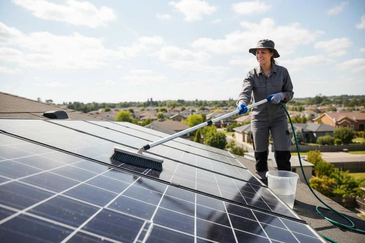 Professional image illustrating Top Solar Maintenance Tips for Homeowners