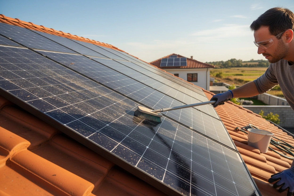 Professional image illustrating Top Solar Maintenance Tips for Homeowners