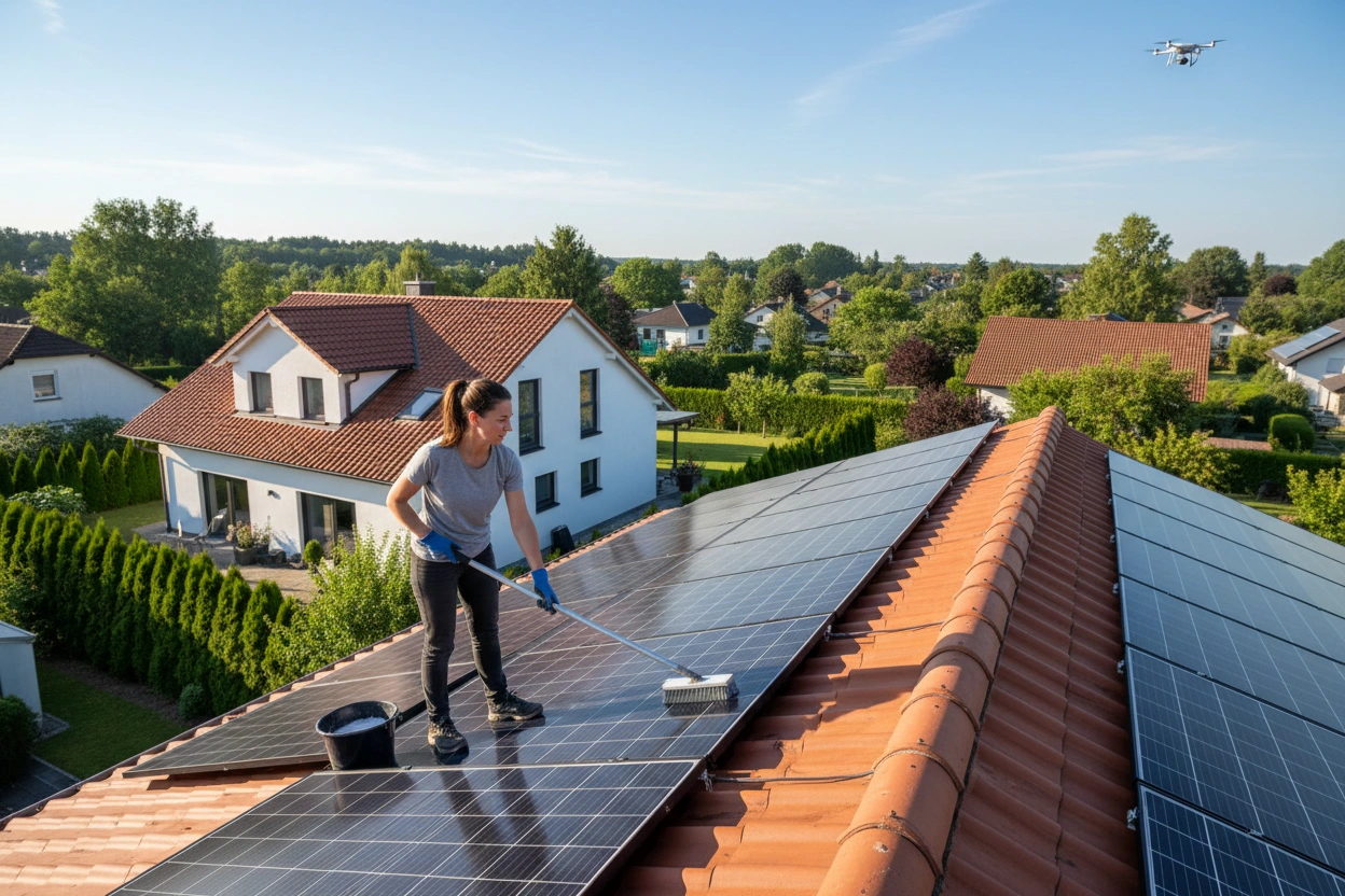 Professional image illustrating Top Solar Maintenance Tips for Homeowners