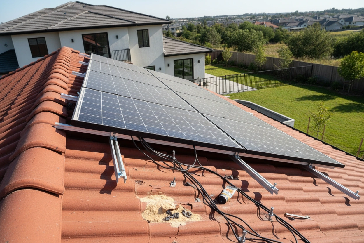 Professional image illustrating Common Mistakes to Avoid in Solar Installation