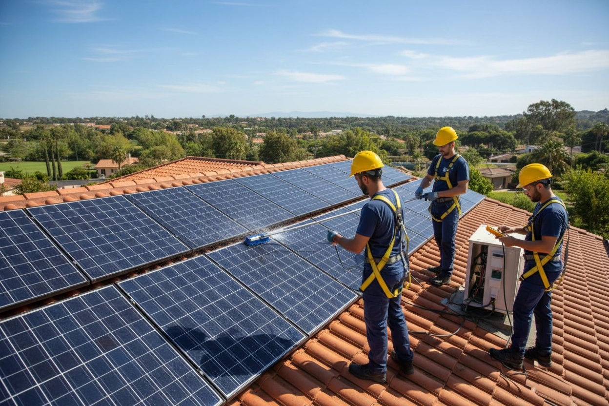 Professional image illustrating The Role of Solar Maintenance in Longevity