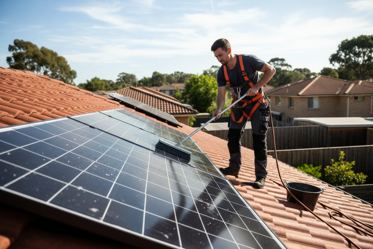 Professional image illustrating Top Solar Maintenance Tips for Homeowners