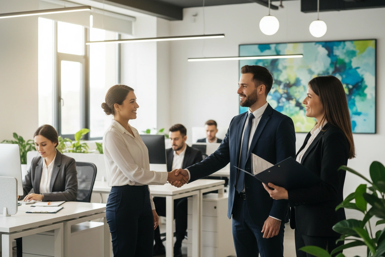 Professional image illustrating The Advantages of Temp-To-Hire Staffing