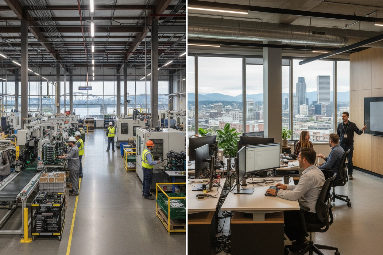 Professional image illustrating Understanding Industrial vs. Administrative Staffing