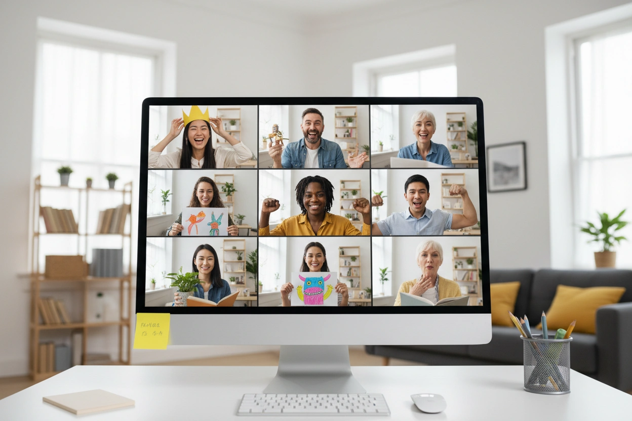 Professional image illustrating Top 10 Effective Team Building Exercises for Remote Teams
