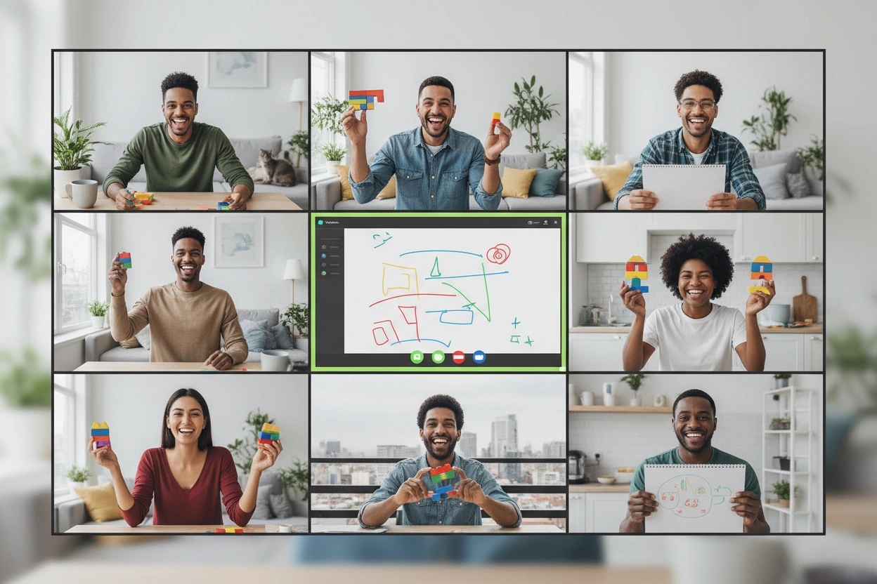 Professional image illustrating Top 10 Effective Team Building Exercises for Remote Teams