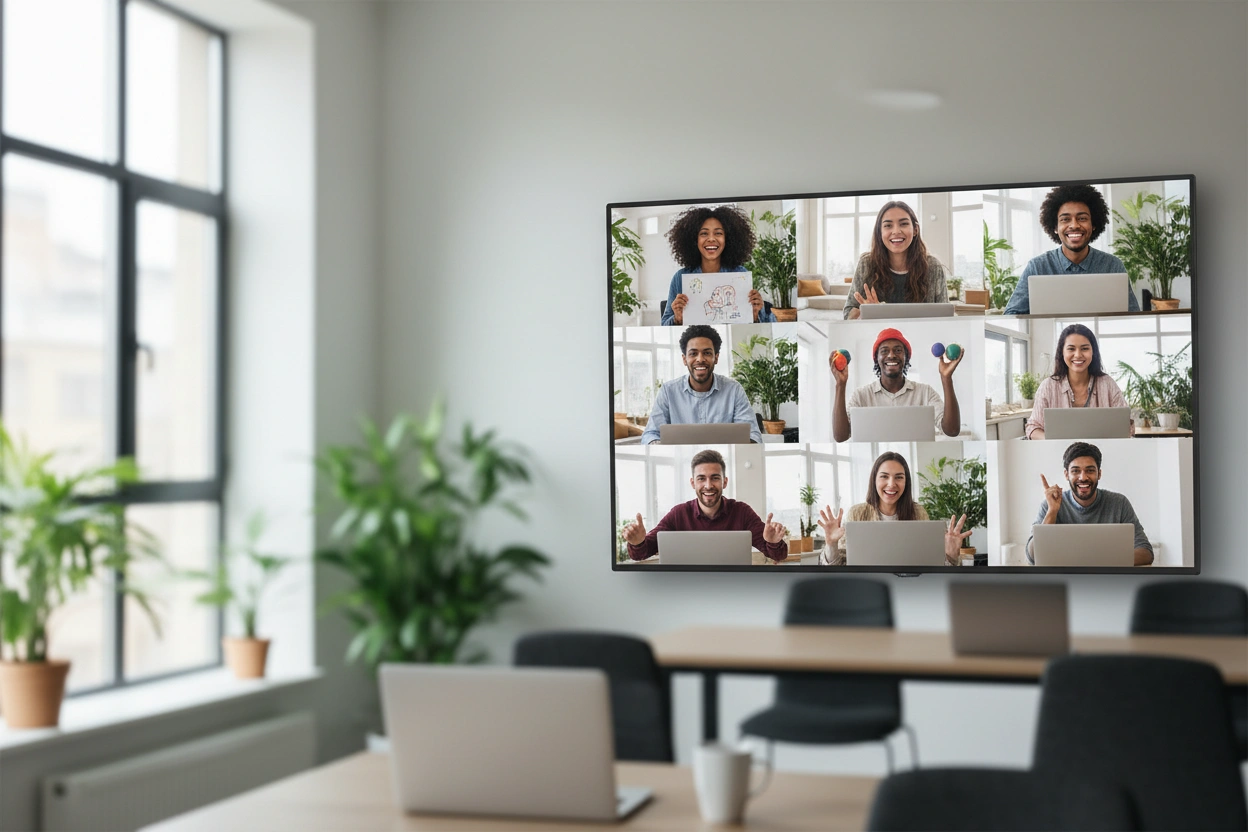 Professional image illustrating Top 10 Effective Team Building Exercises for Remote Teams