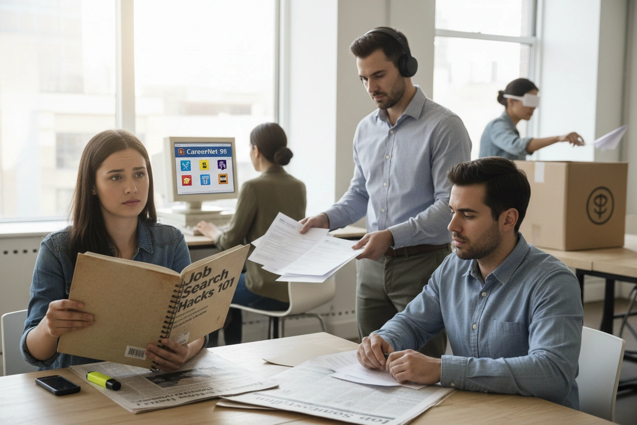 Professional image illustrating Common Misconceptions in Job Searching