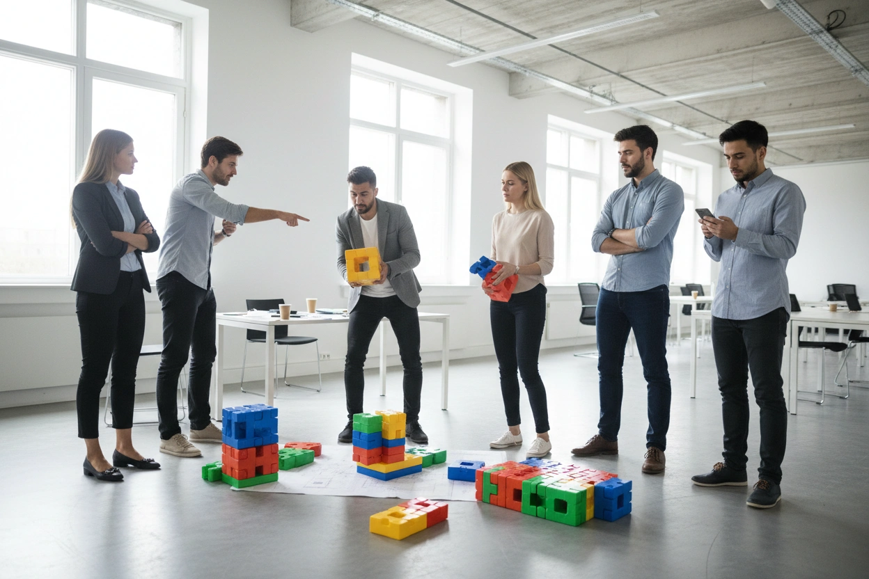 Professional image illustrating Common Mistakes in Team Building and How to Avoid Them