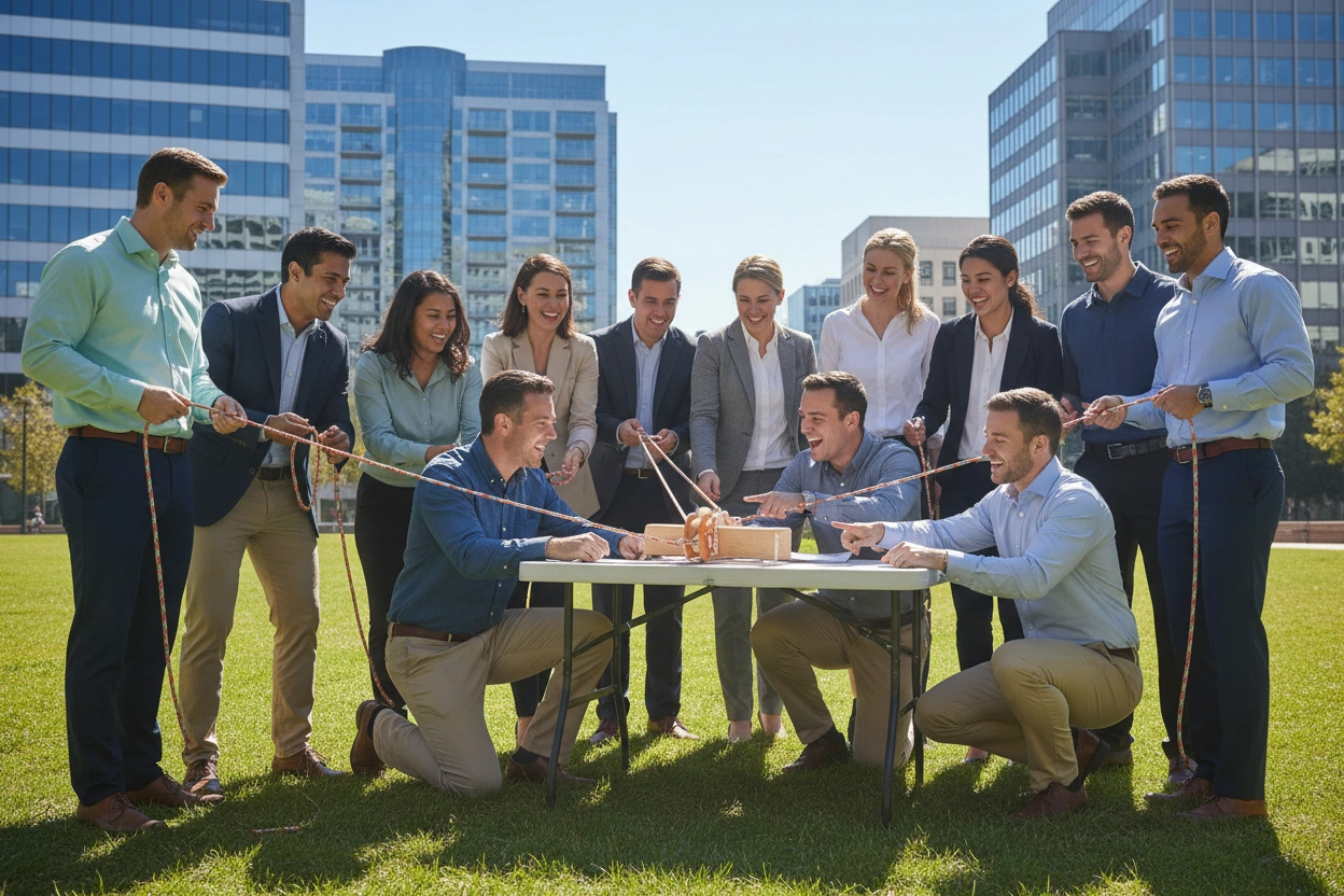 Professional image illustrating Implementing Team Building Strategies: Best Practices