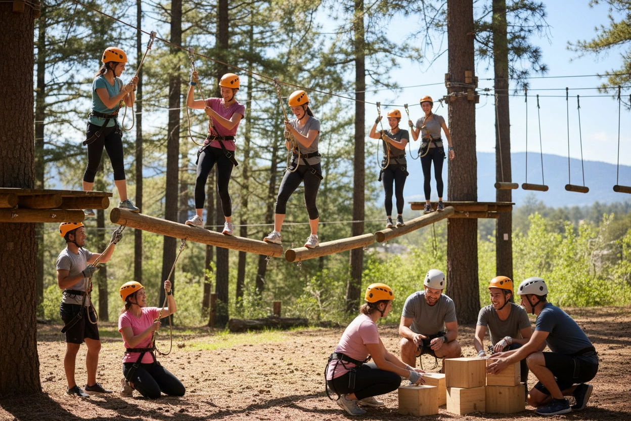 Professional image illustrating Implementing Team Building Strategies Effectively