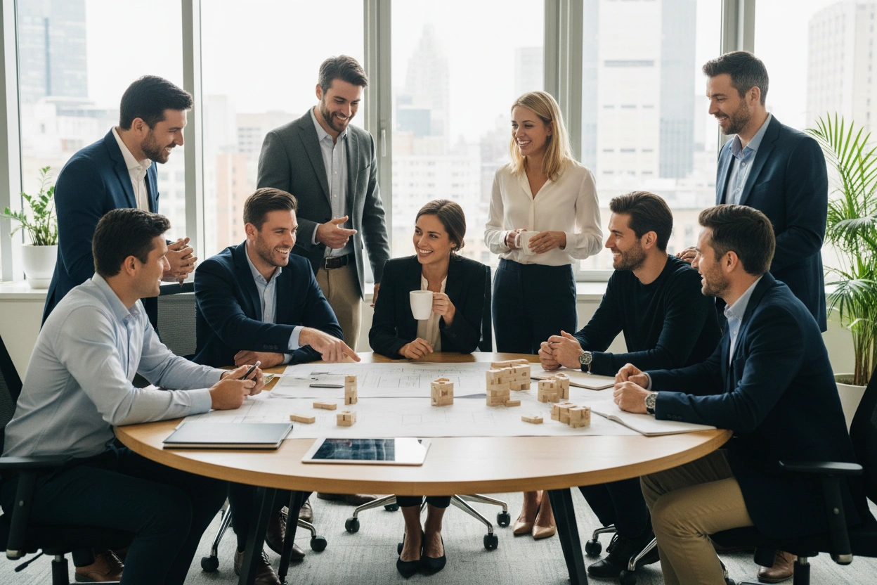 Professional image illustrating Overcoming Common Misconceptions About Team Building