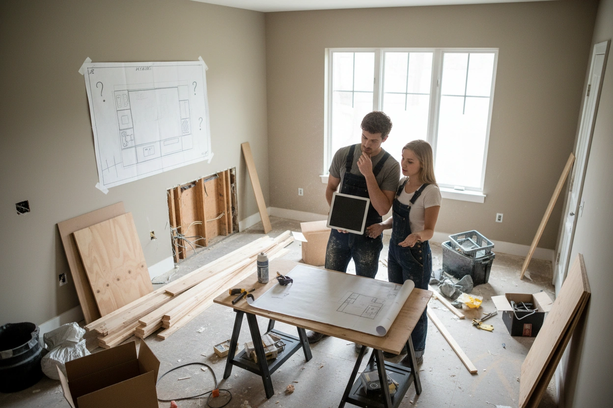 Professional image illustrating Key Considerations Before Starting Your DIY Remodel