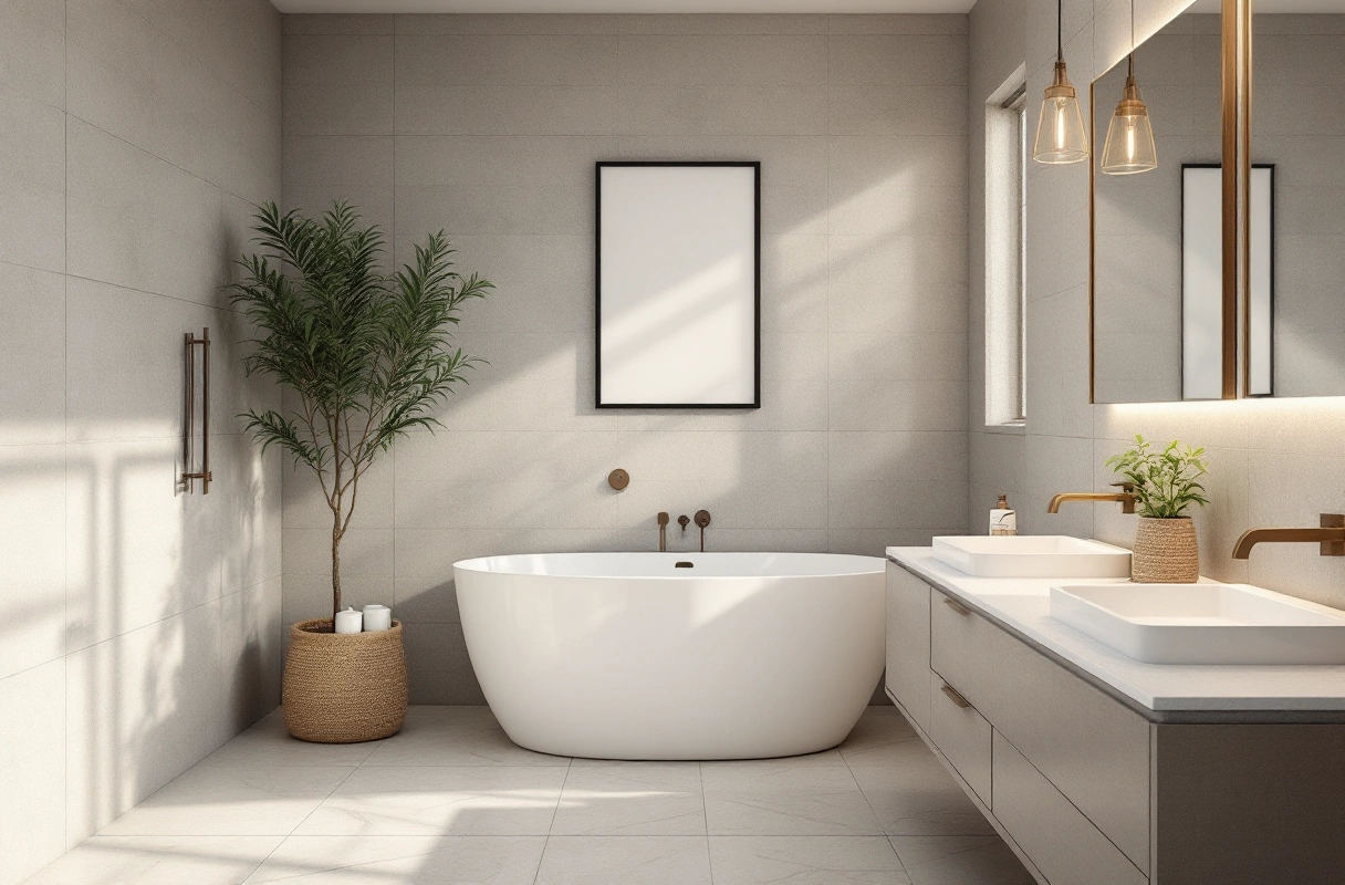 Professional image illustrating 10 Tips for Maximizing Space in Small Bathrooms