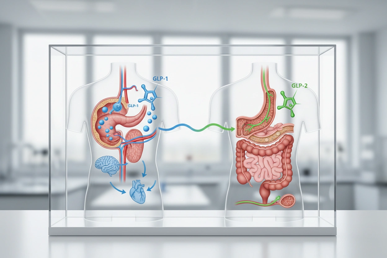 Professional image illustrating The Role of GLP-1 and GLP-2 in the Body