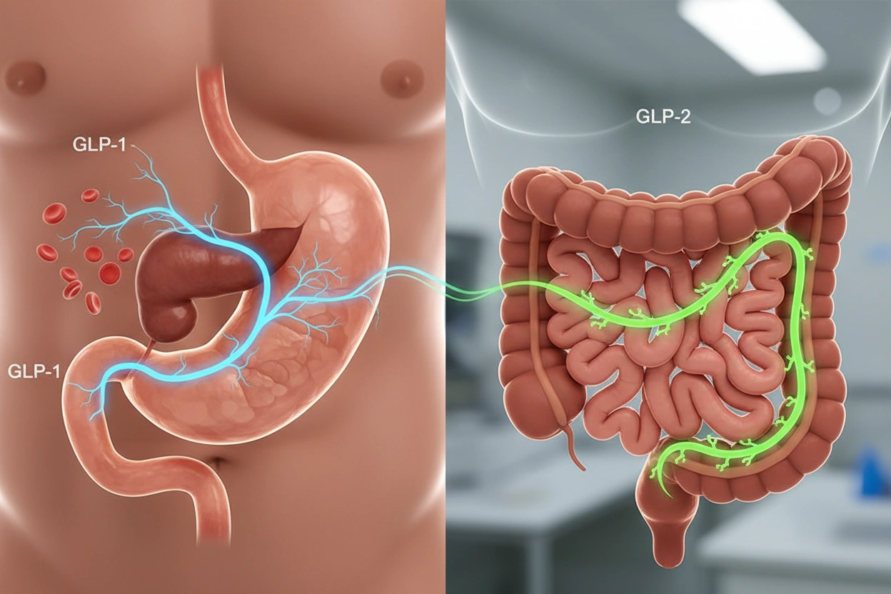 Professional image illustrating Understanding GLP-1 and GLP-2: Definitions and Functions