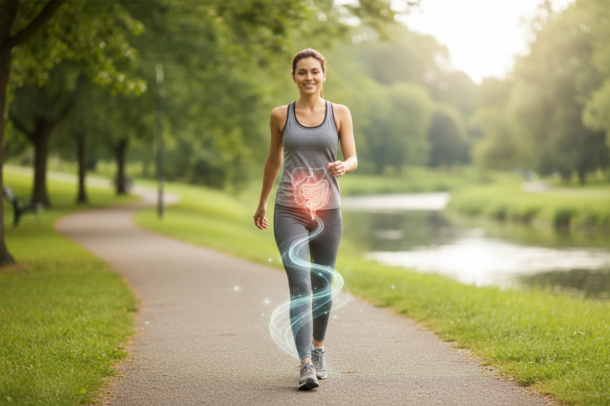 Professional image illustrating Understanding the Connection Between Walking and Digestion