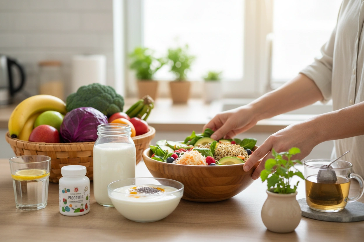 Professional image illustrating Best Practices for Improving Gut Health During Weight Loss