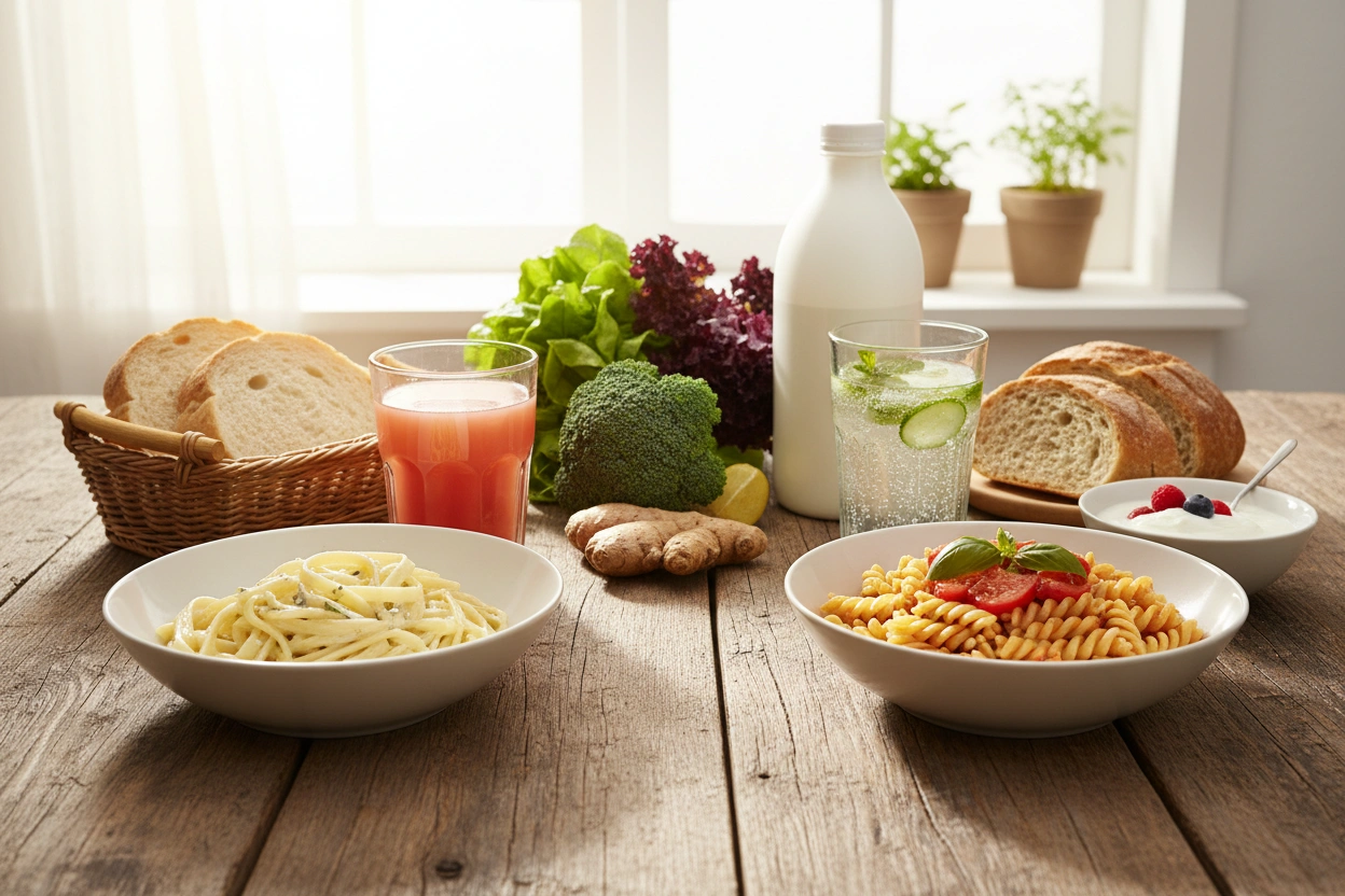 Professional image illustrating Gut-Friendly Diet Swaps