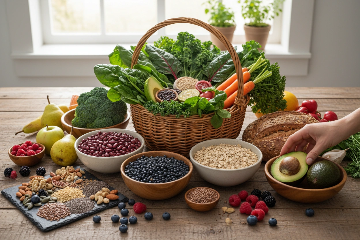 Professional image illustrating How Fiber Aids in Weight Loss and Digestive Health