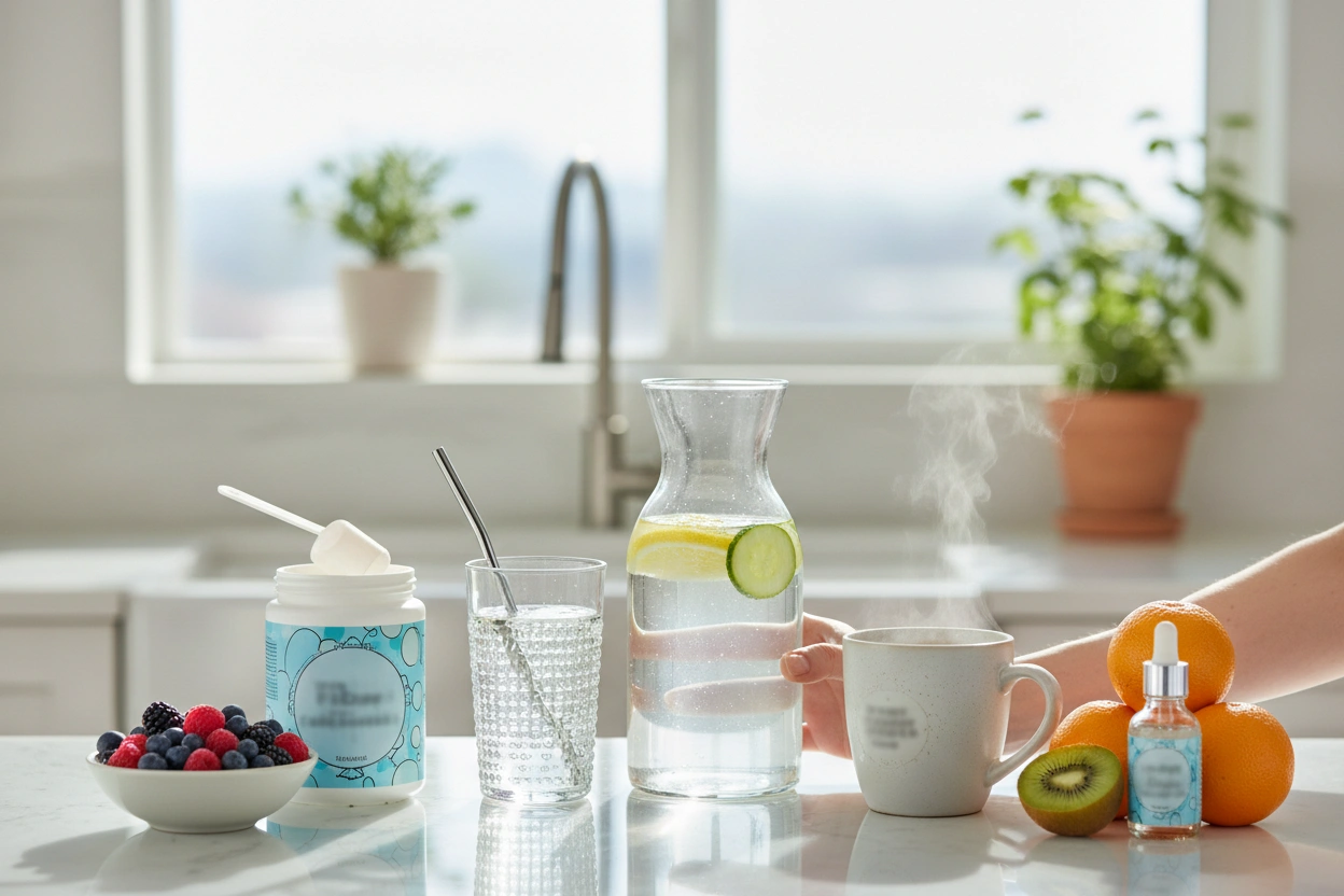 Professional image illustrating Hydration Hacks to Alleviate Constipation