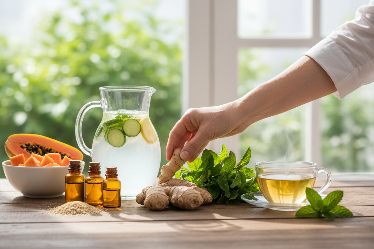 Professional image illustrating Natural Solutions for GLP-1 Side Effects Relief