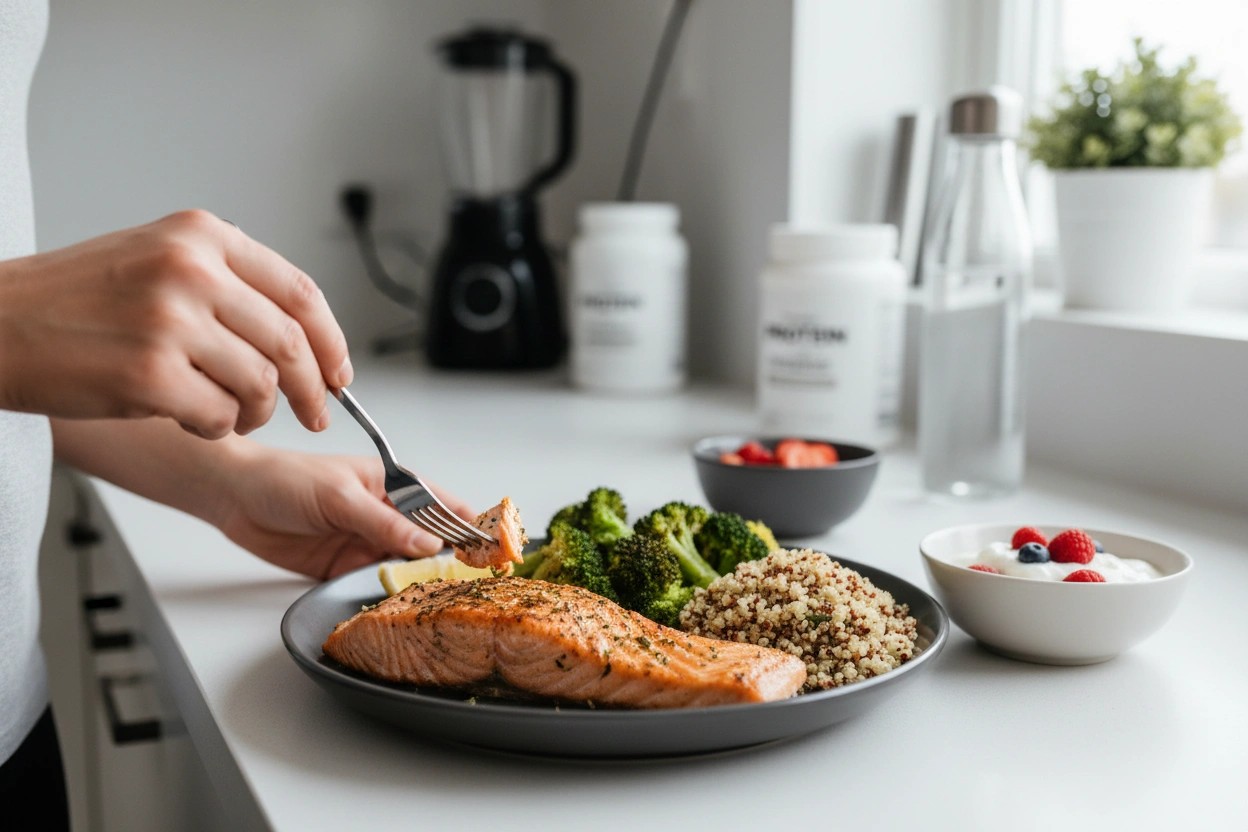 Professional image illustrating Nutritional Strategies for Optimizing Protein on Weight Loss Meds