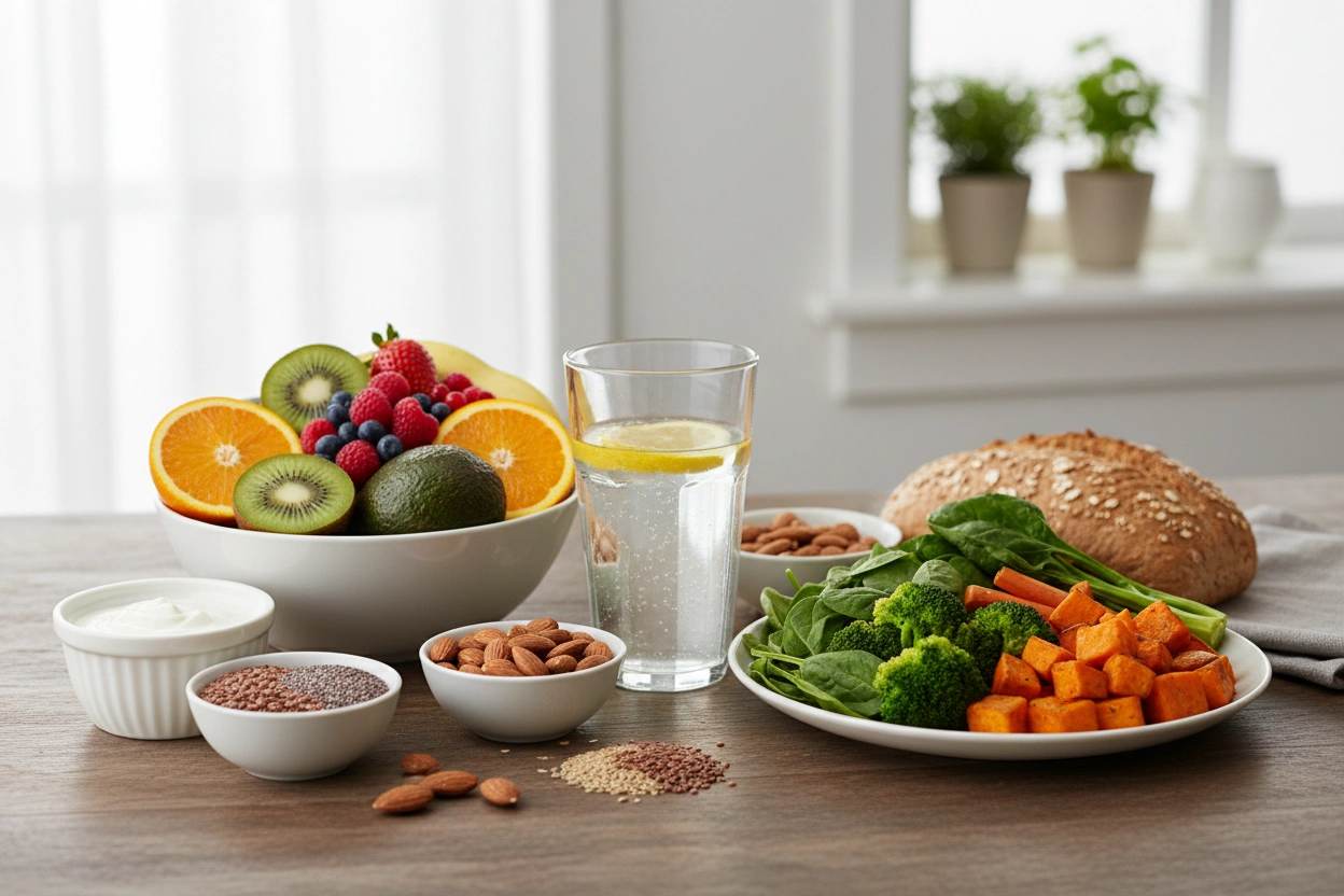 Professional image illustrating Top Dietary Tips to Alleviate GLP-1 Induced Constipation