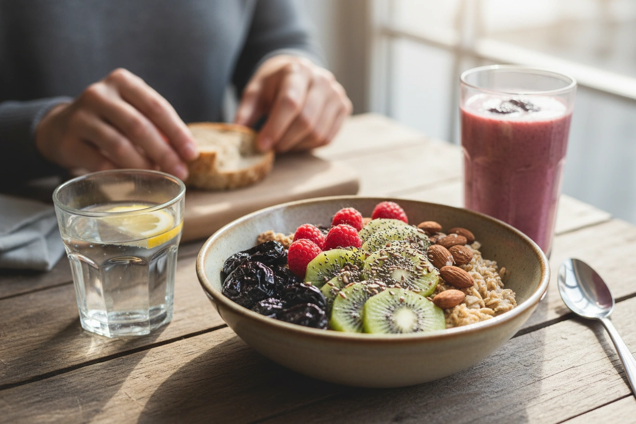 Professional image illustrating Top Dietary Tips to Alleviate GLP-1 Induced Constipation