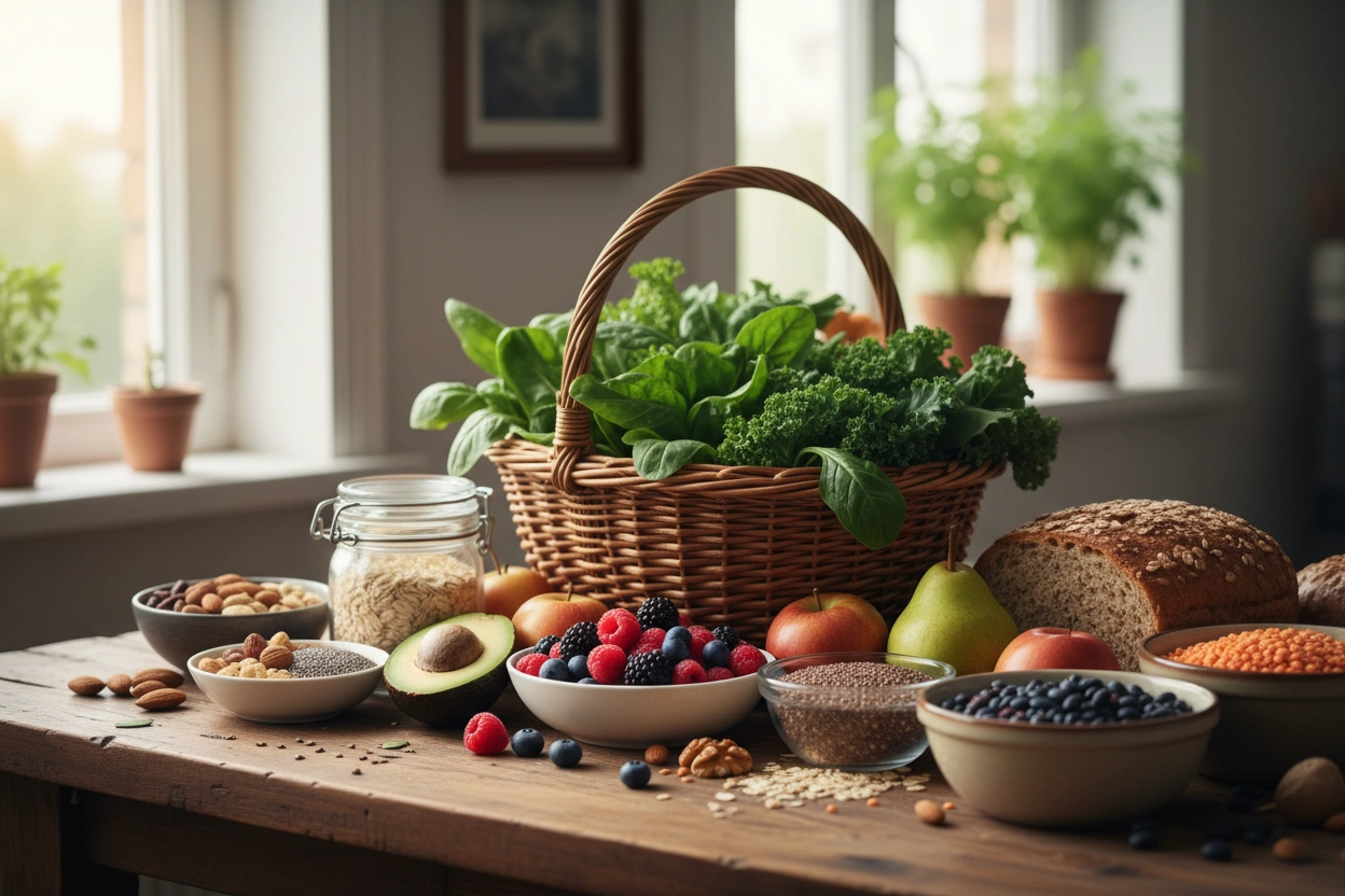 Professional image illustrating Top Fiber-Rich Foods to Enhance Digestive Health