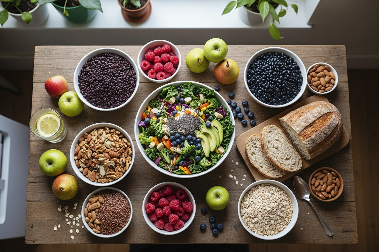 Professional image illustrating Top Fiber-Rich Foods to Include in Your Diet