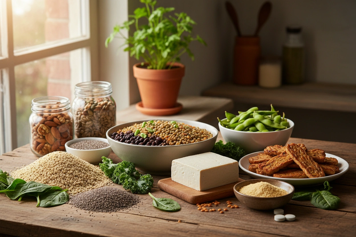 Professional image illustrating Top Plant-Based Protein Sources