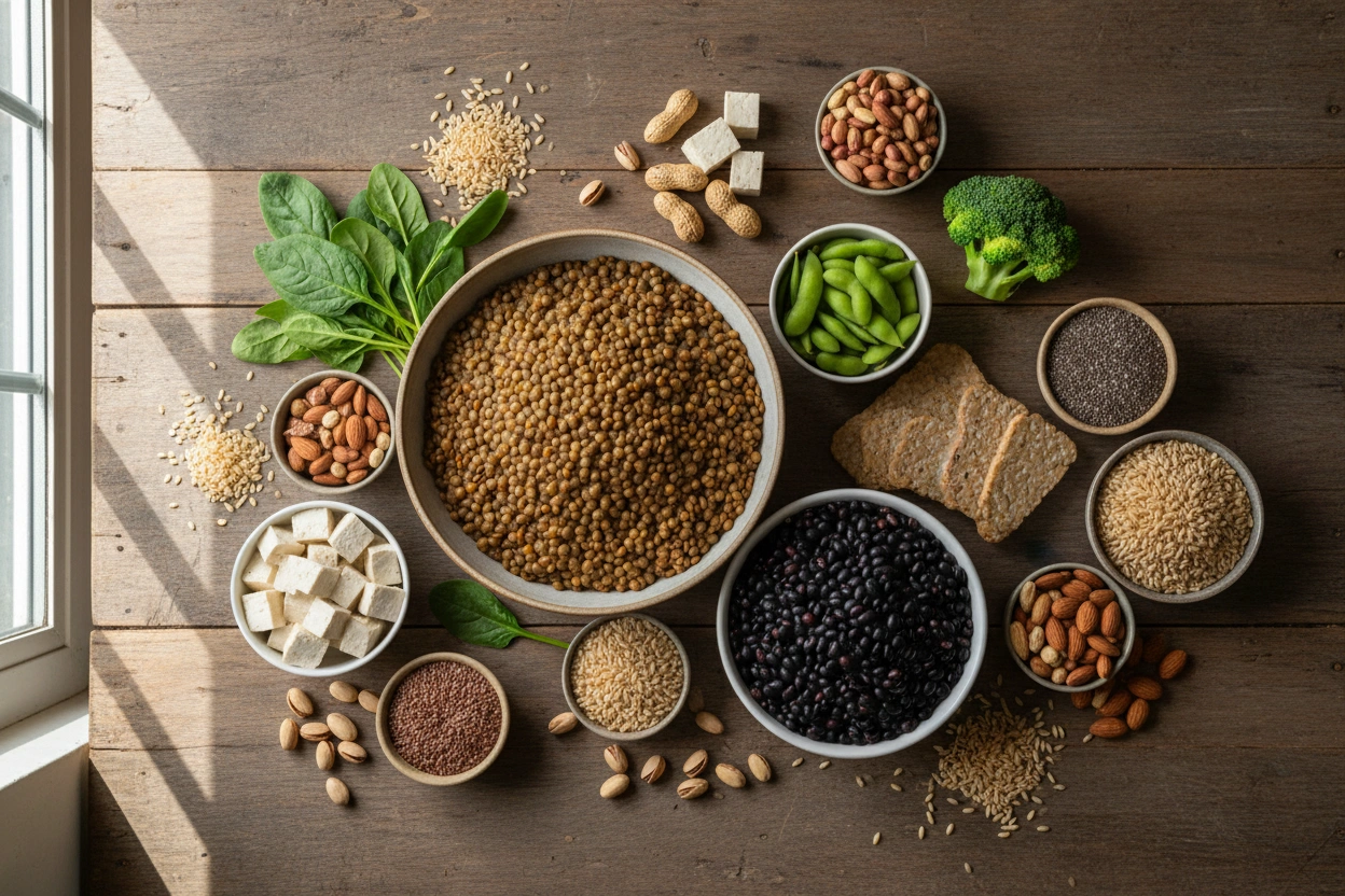 Professional image illustrating Top Plant-Based Protein Sources