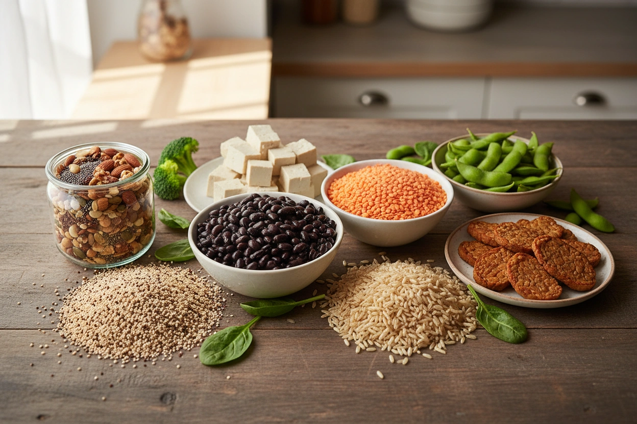 Professional image illustrating Top Plant-Based Protein Sources
