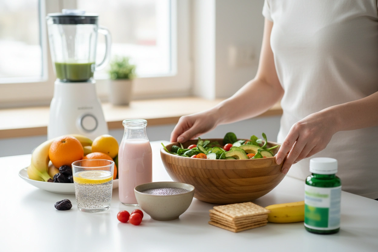 Professional image illustrating Top Strategies to Beat Constipation with Wegovy
