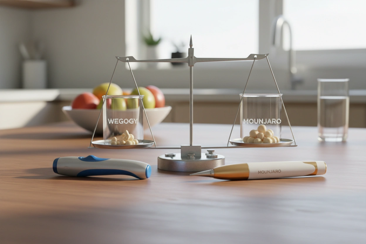 Professional image illustrating Wegovy vs Mounjaro: Which is Better for Weight Loss?