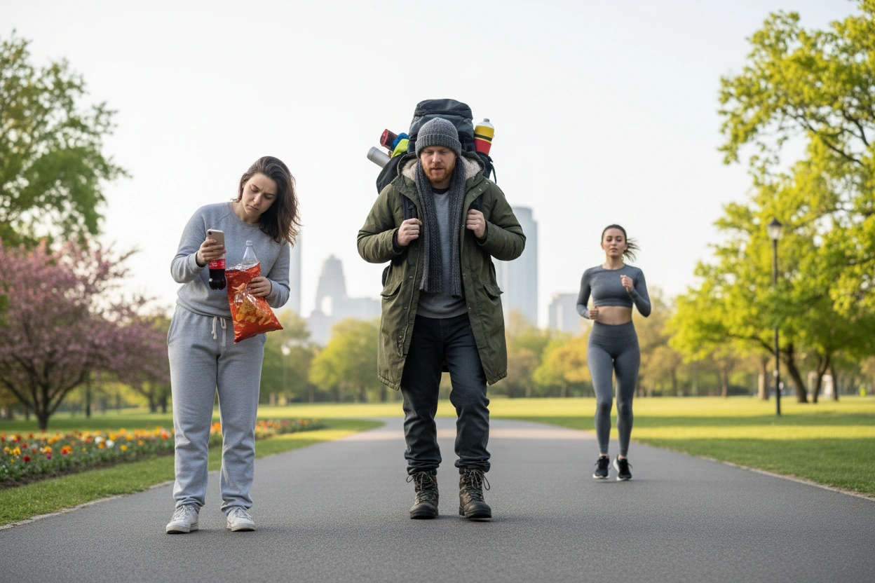 Professional image illustrating Common Mistakes to Avoid While Walking for Weight Loss