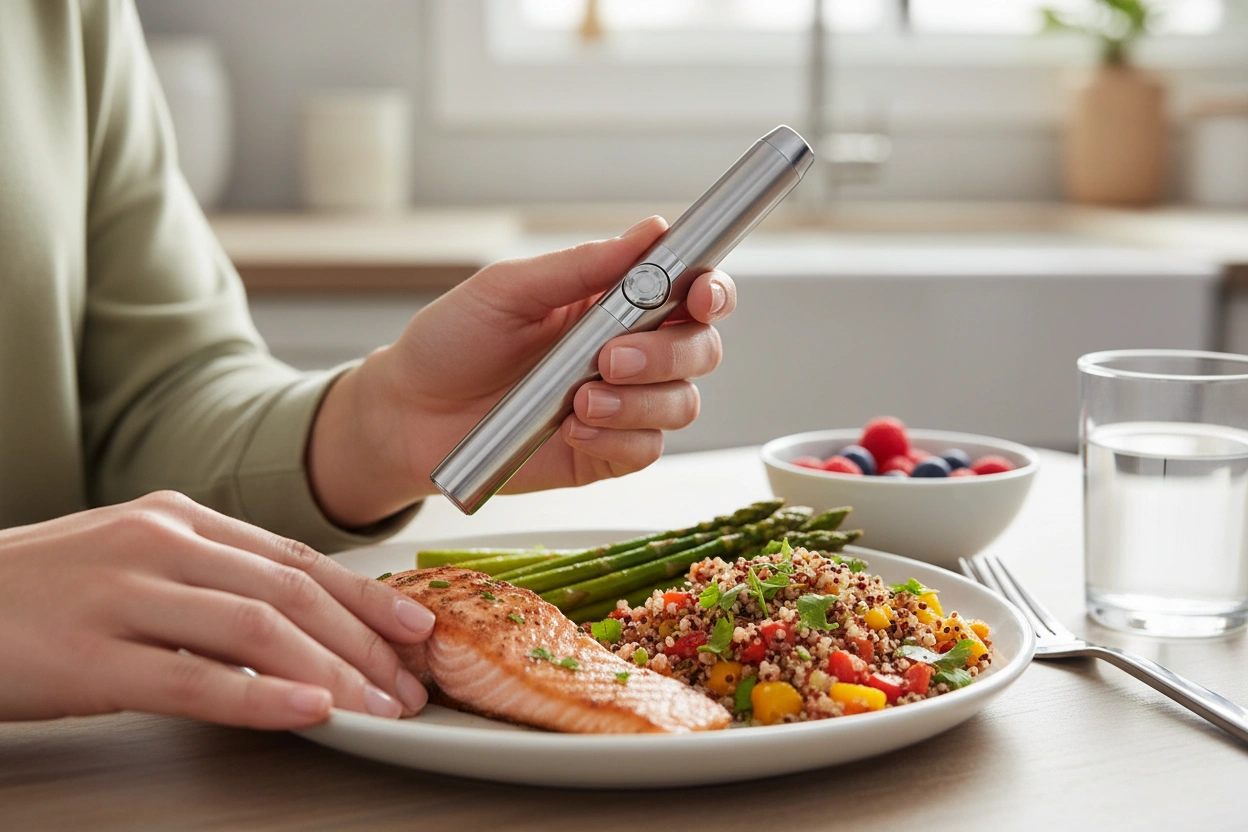 Professional image illustrating Diet and GLP-1 Medications