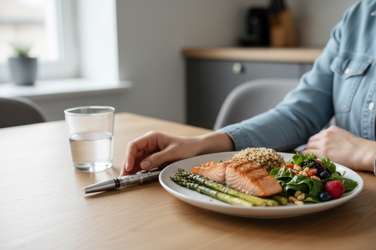 Professional image illustrating Diet and GLP-1 Medications
