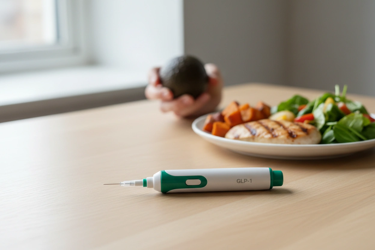 Professional image illustrating Diet and GLP-1 Medications