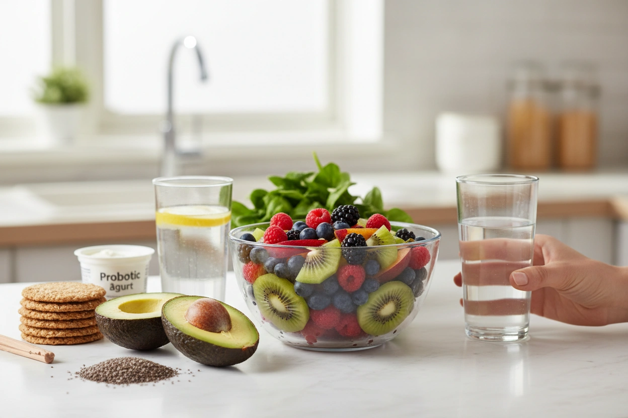 Professional image illustrating Dietary Tips to Alleviate Constipation from GLP-1 Drugs
