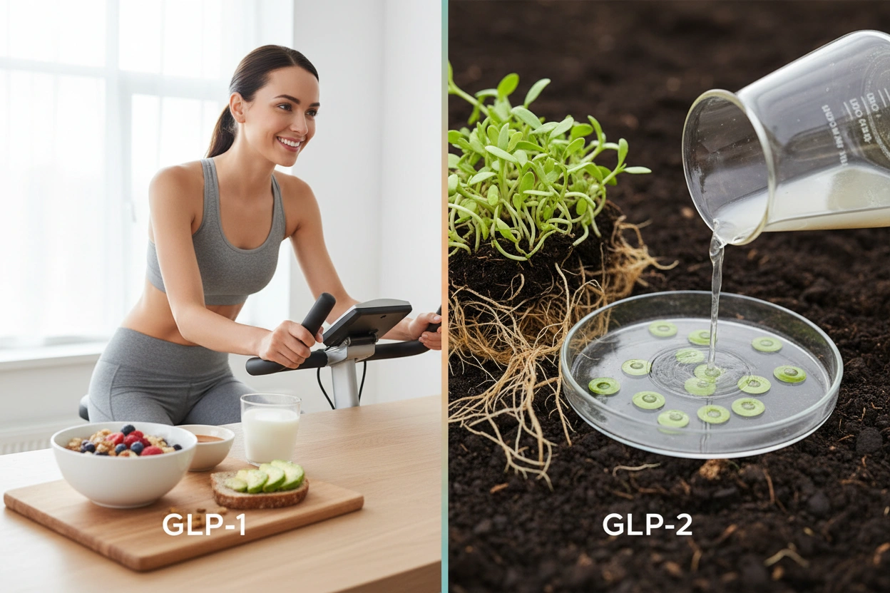 Professional image illustrating How GLP-1 and GLP-2 Affect Metabolism