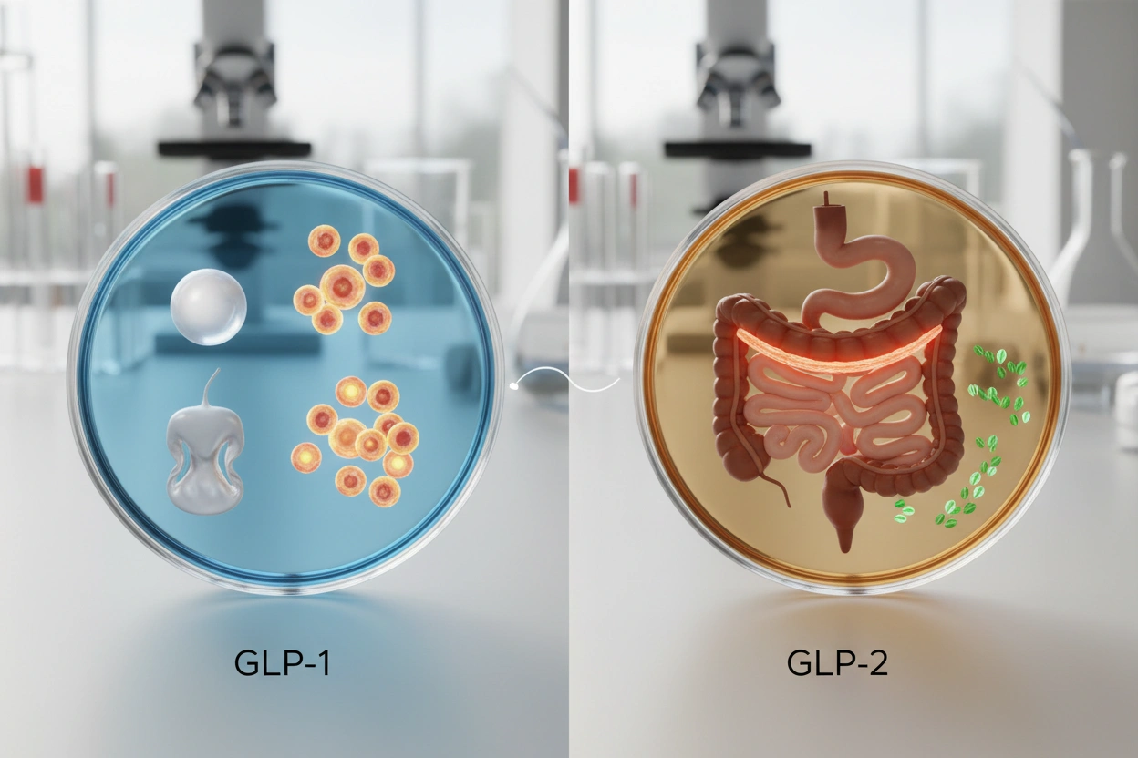 Professional image illustrating How GLP-1 and GLP-2 Affect Weight Loss and Metabolism