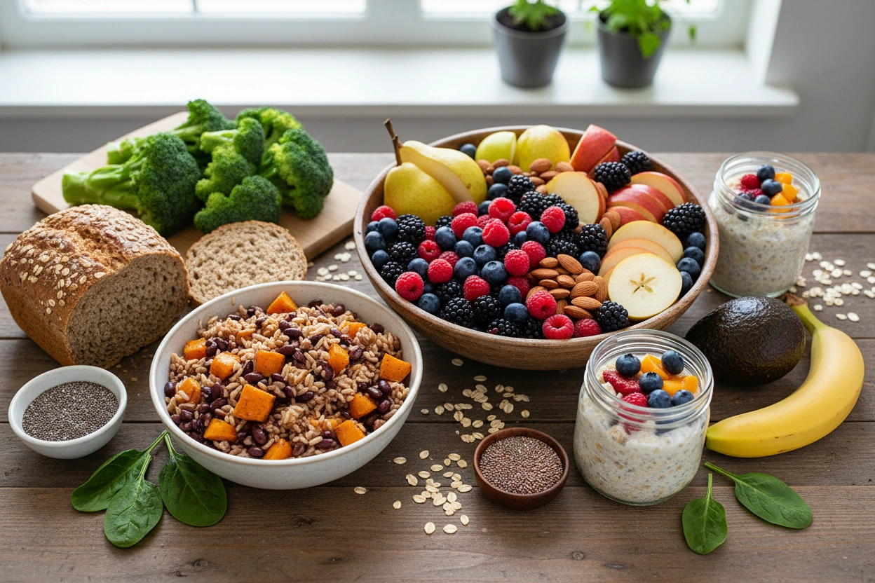 Professional image illustrating How to Incorporate Fiber-Rich Foods into Your Diet