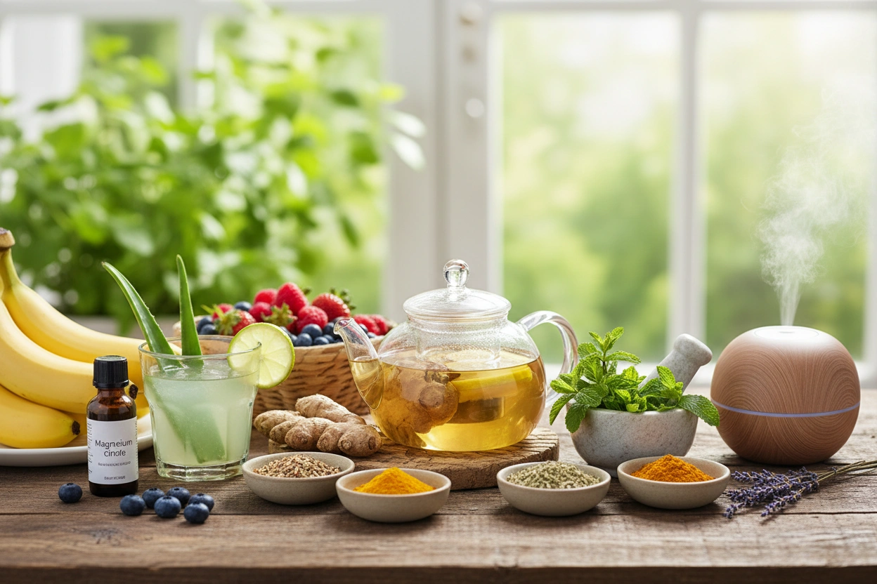 Professional image illustrating Natural Remedies for GLP-1 Side Effects Relief